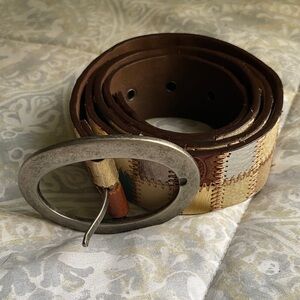 FOSSIL Patchwork Leather Belt NWOT